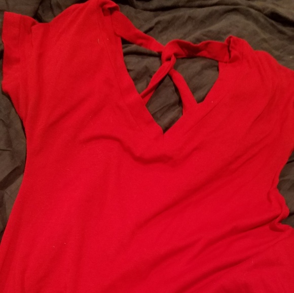 Espresso Tops - Red maternity top